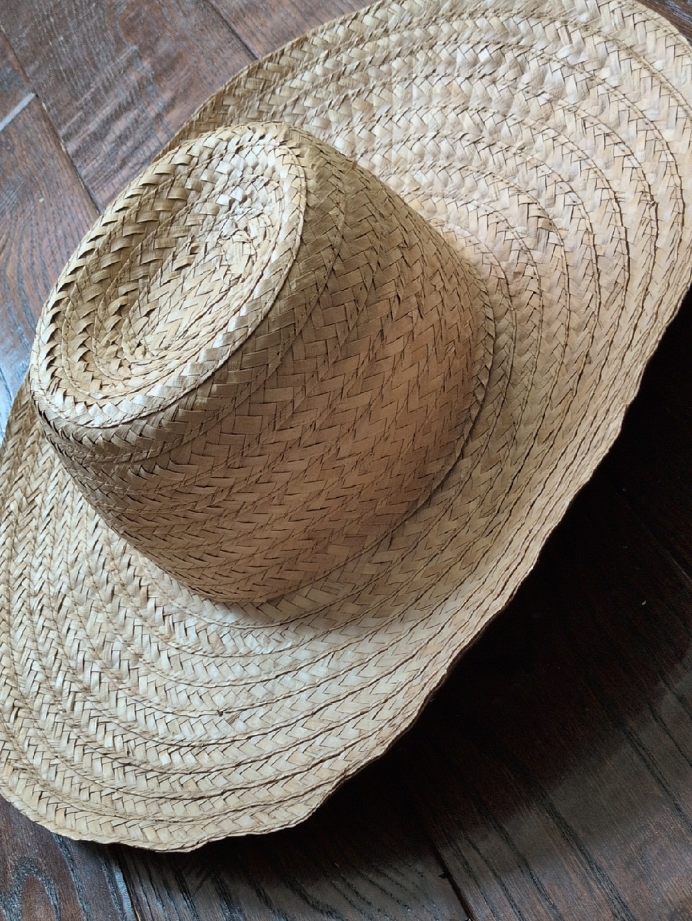 J. CREW I Vintage Woven Straw Wide Brim Sun Hat